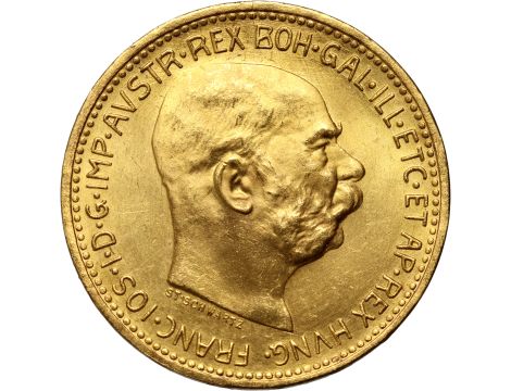 5101. Austria, Franciszek Józef I, 20 koron 1915, Nowe bicie