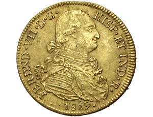 5110. Kolumbia, Ferdynand VII, 8 escudos 1819 NR JF, Bogota