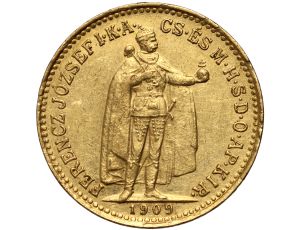 5114. Węgry, Franciszek Józef I, 10 koron 1909 KB, Kremnica