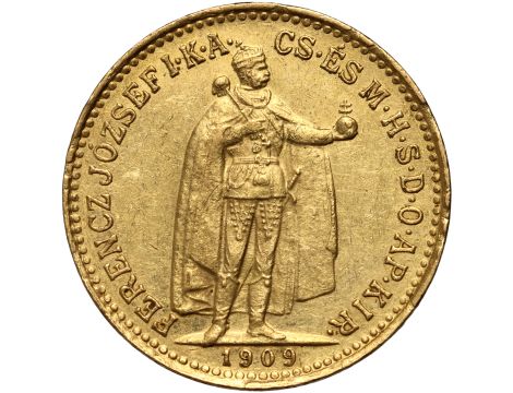 5114. Węgry, Franciszek Józef I, 10 koron 1909 KB, Kremnica