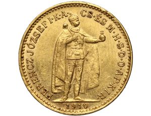 5115. Węgry, Franciszek Józef I, 10 koron 1910 KB, Kremnica