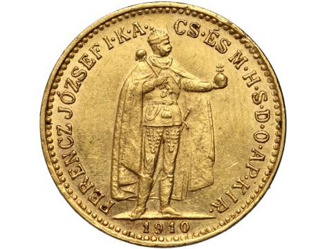 5115. Węgry, Franciszek Józef I, 10 koron 1910 KB, Kremnica