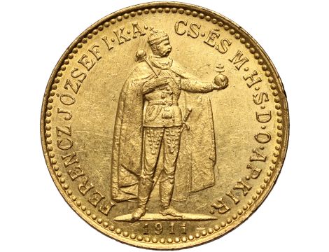 5116. Węgry, Franciszek Józef I, 10 koron 1911 KB, Kremnica