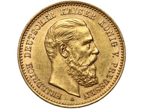 5120. Niemcy, Prusy, Fryderyk III, 10 marek 1888 A, Berlin