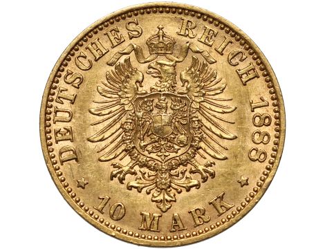5120. Niemcy, Prusy, Fryderyk III, 10 marek 1888 A, Berlin - 2