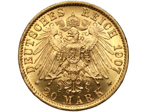 5143. Niemcy, Prusy, Wilhelm II, 20 marek 1907 A, Berlin - 2