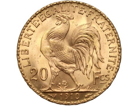 5148. Francja, 20 franków 1910, Marianna i Kogut - 2
