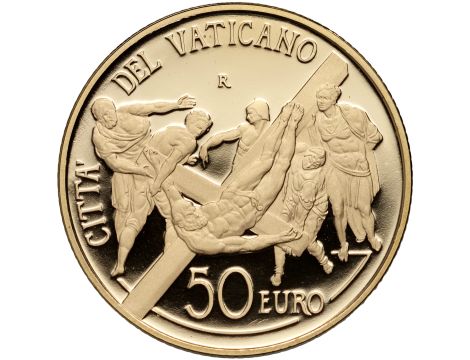 5155. Watykan, Benedykt XVI, 50 euro 2011, Ukrzyżowanie św. Piotra - 3