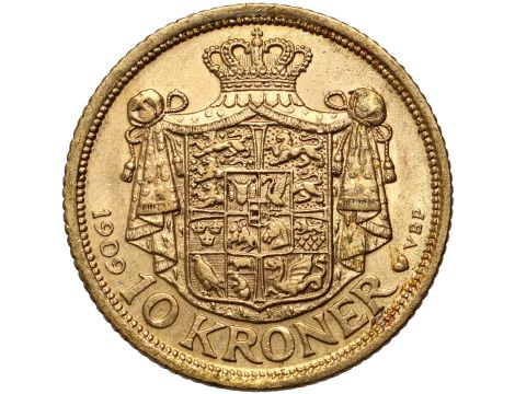 5159. Dania, Fryderyk VIII, 10 koron 1909 - 2