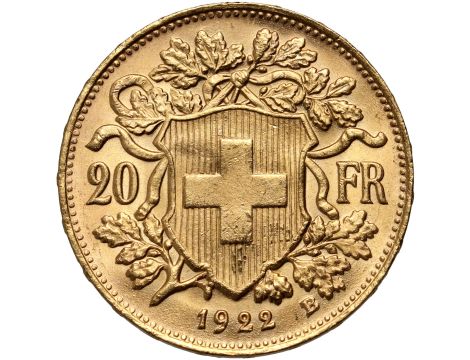 5162. Szwajcaria, 20 franków 1922, Helvetia Vreneli - 2