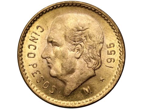 5164. Meksyk, 5 pesos 1955, Hidalgo