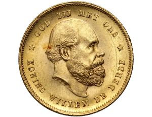 5165. Holandia, Wilhelm III, 10 guldenów 1879