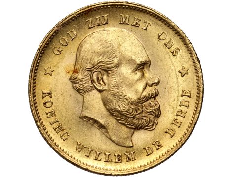 5165. Holandia, Wilhelm III, 10 guldenów 1879