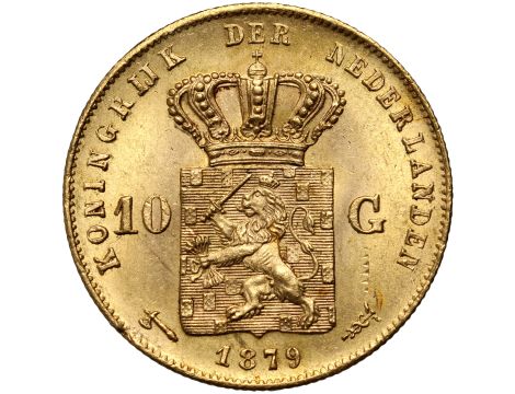 5165. Holandia, Wilhelm III, 10 guldenów 1879 - 2
