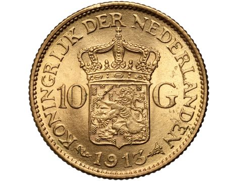 5167. Holandia, Wilhelmina, 10 guldenów 1913 - 2