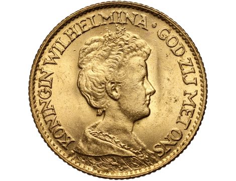 5168. Holandia, Wilhelmina, 10 guldenów 1917