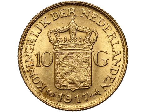 5168. Holandia, Wilhelmina, 10 guldenów 1917 - 2