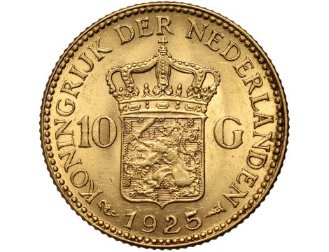 5169. Holandia, Wilhelmina, 10 guldenów 1925 - 2