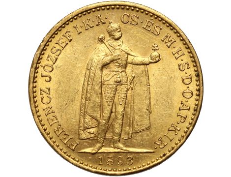 5182. Węgry, Franciszek Józef I, 20 koron 1893 KB, Kremnica