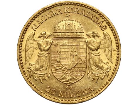 5182. Węgry, Franciszek Józef I, 20 koron 1893 KB, Kremnica - 2