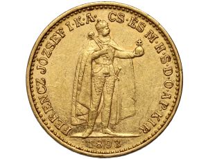 5183. Węgry, Franciszek Józef I, 20 koron 1893 KB, Kremnica