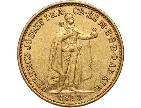 5183. Węgry, Franciszek Józef I, 20 koron 1893 KB, Kremnica