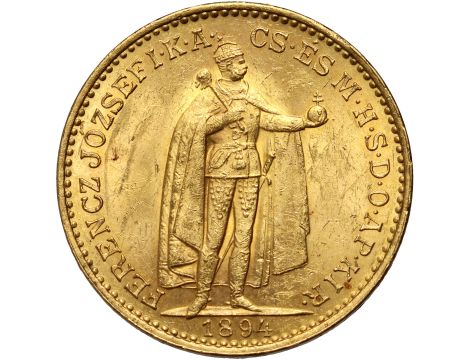 5184. Węgry, Franciszek Józef I, 20 koron 1894 KB, Kremnica