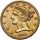 5185. USA, 5 dolarów 1861, Filadelfia, Liberty - ciekawszy rocznik