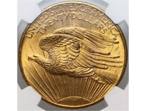 5197. USA, 20 dolarów 1908, Filadelfia, Saint-Gaudens, NGC MS63 - 3