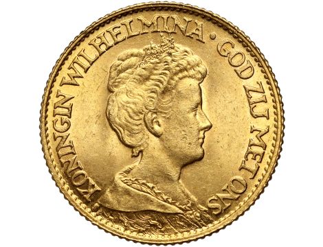 5201. Holandia, Wilhelmina, 10 guldenów 1917