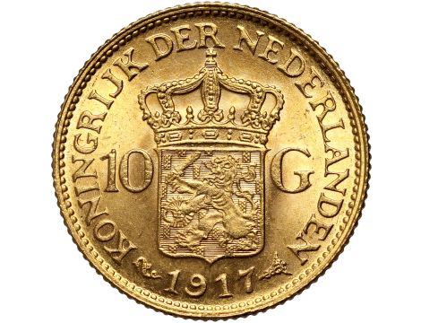 5201. Holandia, Wilhelmina, 10 guldenów 1917 - 2