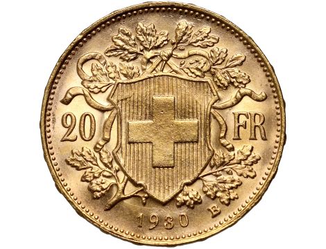 5202. Szwajcaria, 20 franków 1930, Helvetia Vreneli - 2