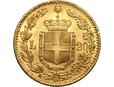 5204. Włochy, Umberto I, 20 lirów 1882 - 2