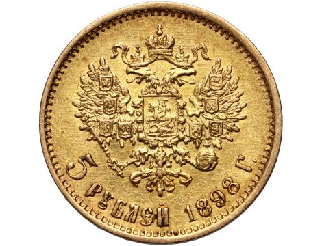 5218. Rosja, Mikołaj II, 5 rubli 1898 (AG) - 2
