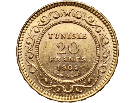 5241. Tunezja, 20 franków 1904 A, Paryż