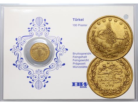 5270. Turcja, Abdulaziz, 100 kuruszy / piastrów AH1277//2 (1862) - 3