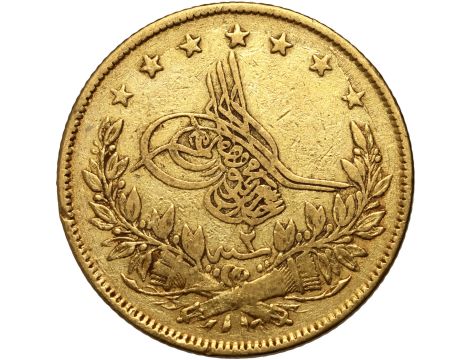 5270. Turcja, Abdulaziz, 100 kuruszy / piastrów AH1277//2 (1862)