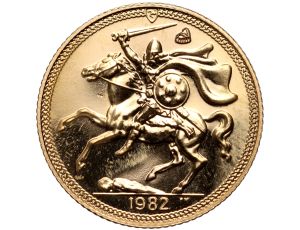 5272. Wyspa Man, 1/2 suwerena 1982, Jeździec