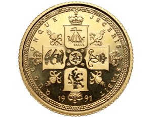 5273. Wyspa Man, 1/2 suwerena 1991, Ukoronowane tarcze