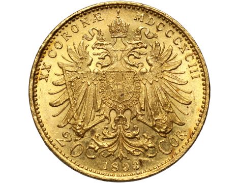 5283. Austria, Franciszek Józef I, 20 koron 1893 - 2