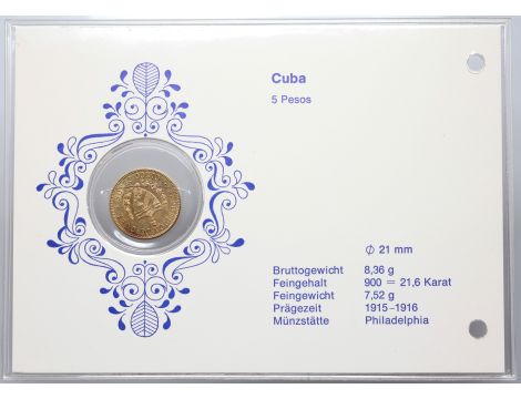 5284. Kuba, 5 pesos 1915, Jose Marti - 4