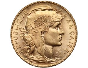 5290. Francja, 20 franków 1909, Marianna i Kogut
