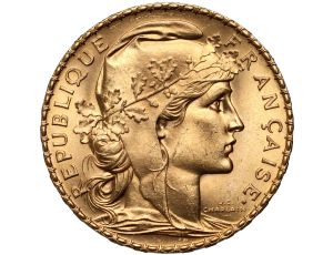 5292. Francja, 20 franków 1911, Marianna i Kogut
