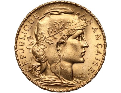 5292. Francja, 20 franków 1911, Marianna i Kogut