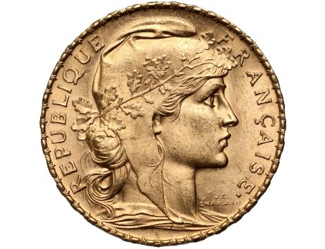 5293. Francja, 20 franków 1913, Marianna i Kogut