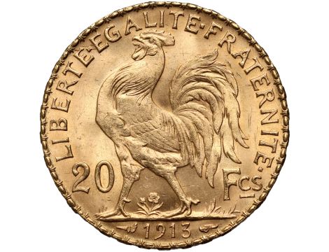 5293. Francja, 20 franków 1913, Marianna i Kogut - 2