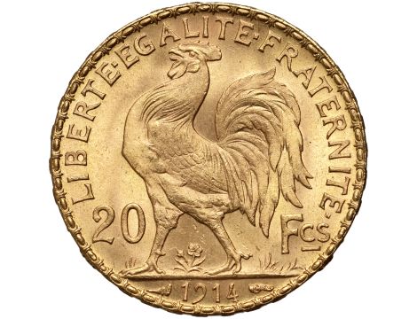 5294. Francja, 20 franków 1914, Marianna i Kogut - 2