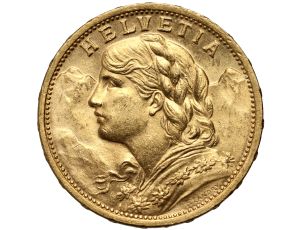 5295. Szwajcaria, 20 franków 1912, Helvetia Vreneli