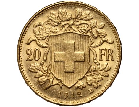 5295. Szwajcaria, 20 franków 1912, Helvetia Vreneli - 2