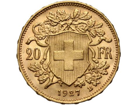 5298. Szwajcaria, 20 franków 1927, Helvetia Vreneli - 2